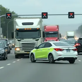batida entre carro e caminhão
