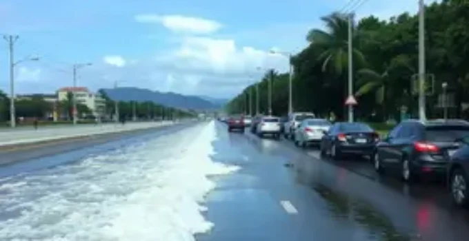 água na pista