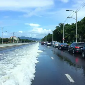 água na pista