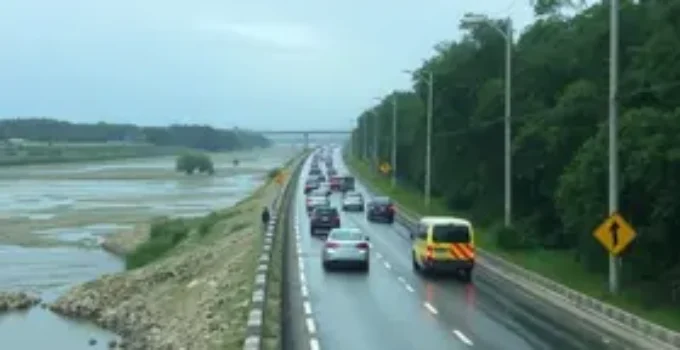 água na pista