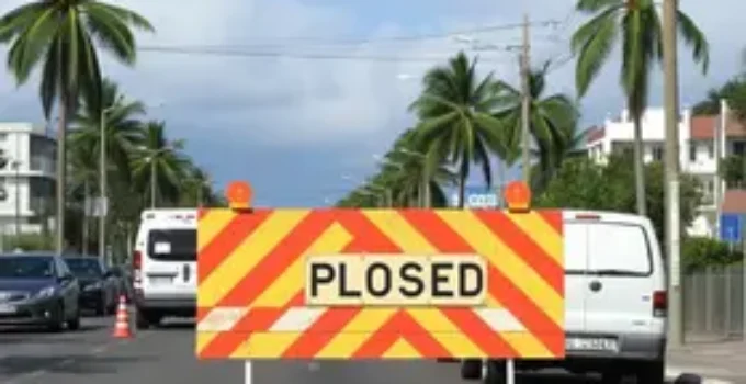 bloqueio no Contorno de Florianópolis
