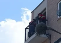 mulher caída do 4º andar em prédio