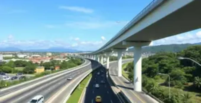 novo viaduto em Florianópolis