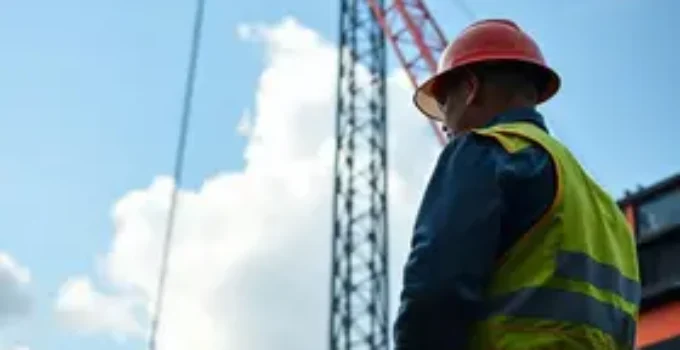 trabalhador estado grave guindaste