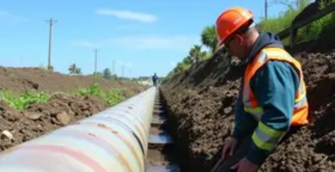 adutora responsável pela água na Grande Florianópolis