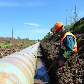 adutora responsável pela água na Grande Florianópolis