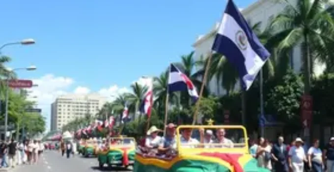 desfile cívico e eventos esportivos