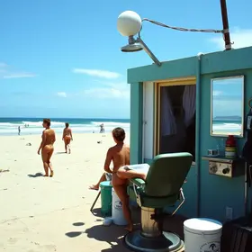barbearia nudista