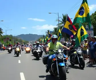 motociata em apoio a Flávio Bolsonaro